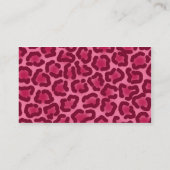 Schicke rosa Leopard-Druck-Visitenkarten Visitenkarte (Rückseite)