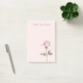 Schicke rosa Rosenblüte Post-it Klebezettel (Büro)