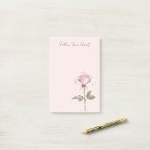 Schicke rosa Rosenblüte Post-it Klebezettel (Auf Schreibtisch)