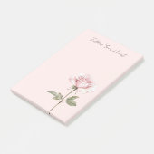 Schicke rosa Rosenblüte Post-it Klebezettel (angewinkelt)