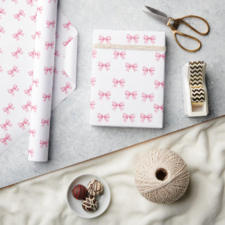 Schicke rosa Schleifen Süße Ästhetik Muster Verpac Geschenkpapier