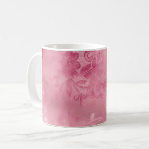 Schicke rosa Spitze Kaffeetasse