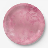 Schicke rosa Spitze Pappteller (Vorderseite)