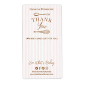 Schicke rosa Streifen-Schneebesen-Löffel-Dankeschö (Vorne)