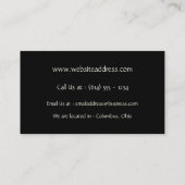 Schicke rosa u. schwarze visitenkarte (Rückseite)