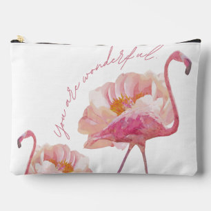 "Schicke rosa Vogel-Print-Cut-Sew-Tasche – Stylisc Zubehörtasche