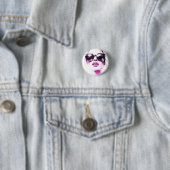 Schicke rosa Wasserfarbe Mode Frau Sonnenbrille Button (Beispiel)