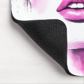 Schicke rosa Wasserfarbe Mode Frau Sonnenbrille Mousepad (Ecke)