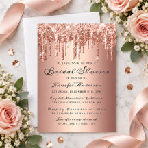 Schicke Roségold-Glitter-Brautparty
