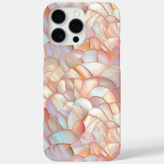 Schicke roségoldene irisierende Perlmutt Case-Mate iPhone Hülle (Rückseite)