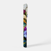 Schicke Rosen wilde Veilchen Buntglas iPhone Hülle (Rechte Seite)