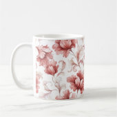 Schicke rote Blumen Kaffeetasse (Links)