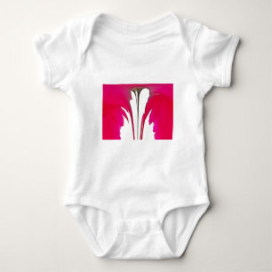 Schicke rote Magenta-Abstract-Rose: tropfende Male Baby Strampler