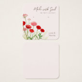 Schicke rote Mohnblumen Blumen Schmuck Display TMF (Vorne & Hinten)