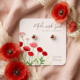 Schicke rote Mohnblumen Blumen Schmuck Display TMF