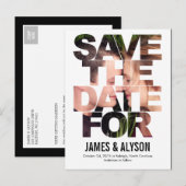Schicke Save The Date Karte (Vorne/Hinten)