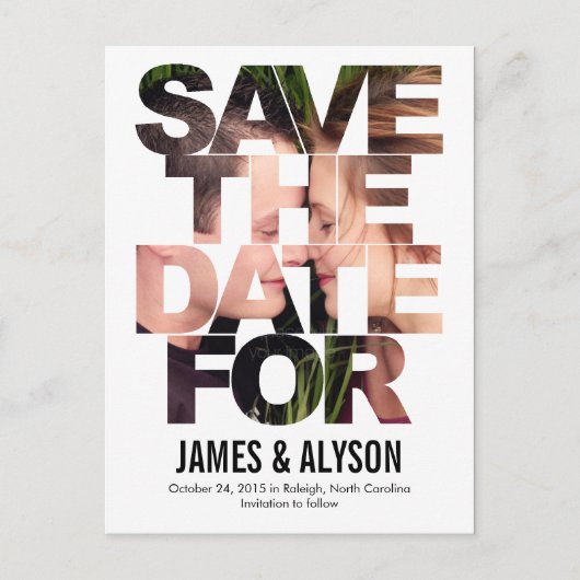 Schicke Save The Date Karte (Vorderseite)