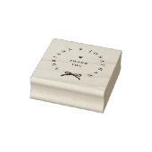 Schicke Schleife Runde Elegante Hochzeits-Dankeska Gummistempel (Stempel)