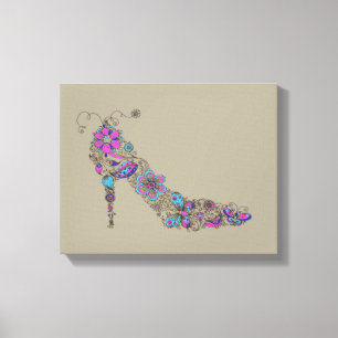 Schicke Schuhe - Eingewickelte Leinwand