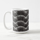Schicke Schwarz Weiß Blumen Kaffeetasse (Links)