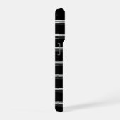 Schicke schwarz-weiß gestreifte iPhone hülle (Rechte Seite)