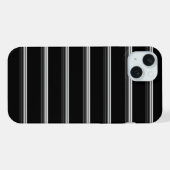 Schicke schwarz-weiß gestreifte iPhone hülle (Rückseite (Horizontal))
