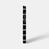Schicke schwarz-weiß gestreifte iPhone hülle (Linke Seite)