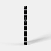 Schicke schwarz-weiß gestreifte iPhone hülle (Rechte Seite)