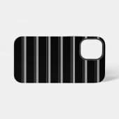Schicke schwarz-weiß gestreifte iPhone hülle (Rückseite (Horizontal))