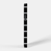 Schicke schwarz-weiß gestreifte  iPhone hülle (Rechte Seite)