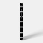 Schicke schwarz-weiß gestreifte  iPhone hülle (Linke Seite)