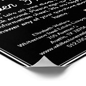 Schicke schwarze Immobilienfirma Open-House-Willko Poster (Ecke)