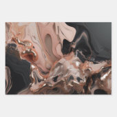 schicke schwarze Marmortextur Geschenkpapier Set (Vorderseite 2)