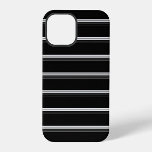 Schicke schwarze weiße Streifen iPhone 12 Pro Hülle