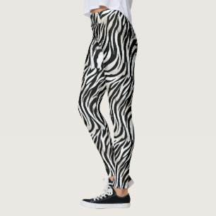 Schicke schwarze Zebrastreifen Leggings