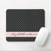 Schicke Schwarzweiss-Punkte Mousepad (Mit Mouse)
