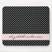 Schicke Schwarzweiss-Punkte Mousepad (Vorne)