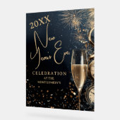 Schicke Silvesterparty Acrylschild (Winkel)