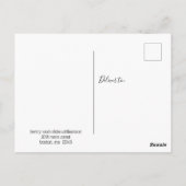 schicke Skripthochzeit danke Foto Postcard Postkarte (Rückseite)