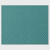 Schicke Smaragd-Blumen Geschenkpapier (Flach)