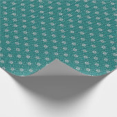 Schicke Smaragd-Blumen Geschenkpapier (Ecke)