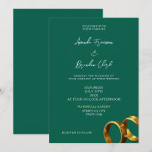 Schicke Smaragdgrün-Goldringe Hochzeit