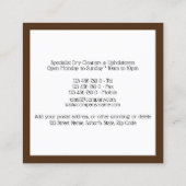 Schicke Socken auf Linie Tierdruckwäscherei Quadratische Visitenkarte (Rückseite)