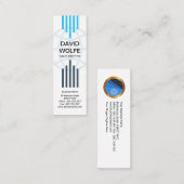 Schicke stilvolle vertikale globale Linien Mini Visitenkarte (Vorne/Hinten)