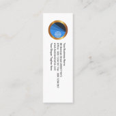 Schicke stilvolle vertikale globale Linien Mini Visitenkarte (Rückseite)