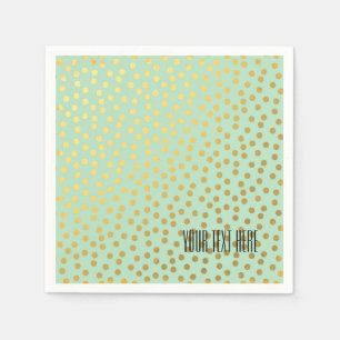 Schicke tadellose Goldconfetti-Punkte Serviette