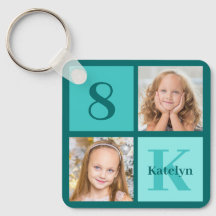 Schicke Teal-Fotocollage personalisiert