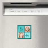 Schicke Teal-Geburtstagsfeier - Benutzerdefinierte Magnet (In Situ (Geschirrspüler))