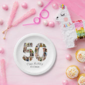 Schicke Teller zum 50. Geburtstag mit Foto (Party)