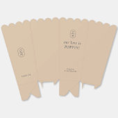 Schicke Ton-Monogramm-Popcorn-Geschenkbox Geschenkschachtel (Ungeklappt)